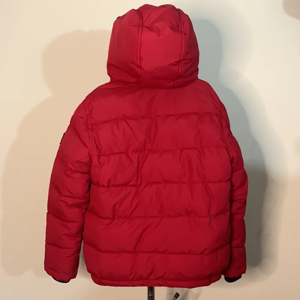 Nautica Toddler Boys Jaket Red Black Water Resistant Lightweight Hooded Size:7 - Picture 5 of 14